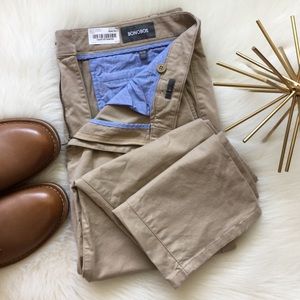 New Bonobos Pants Slim 34x32 Stretch Chinos Khaki